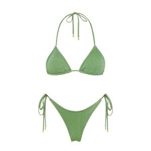 Brand New NWT Unworn Triangl Vinca Fawn Sparkle Bathing Suit Set Size Small!